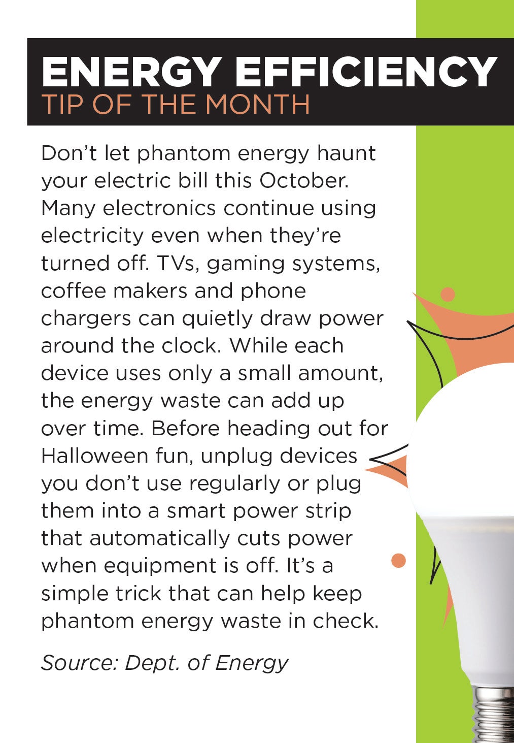 Energy Efficiency Tip of the Month