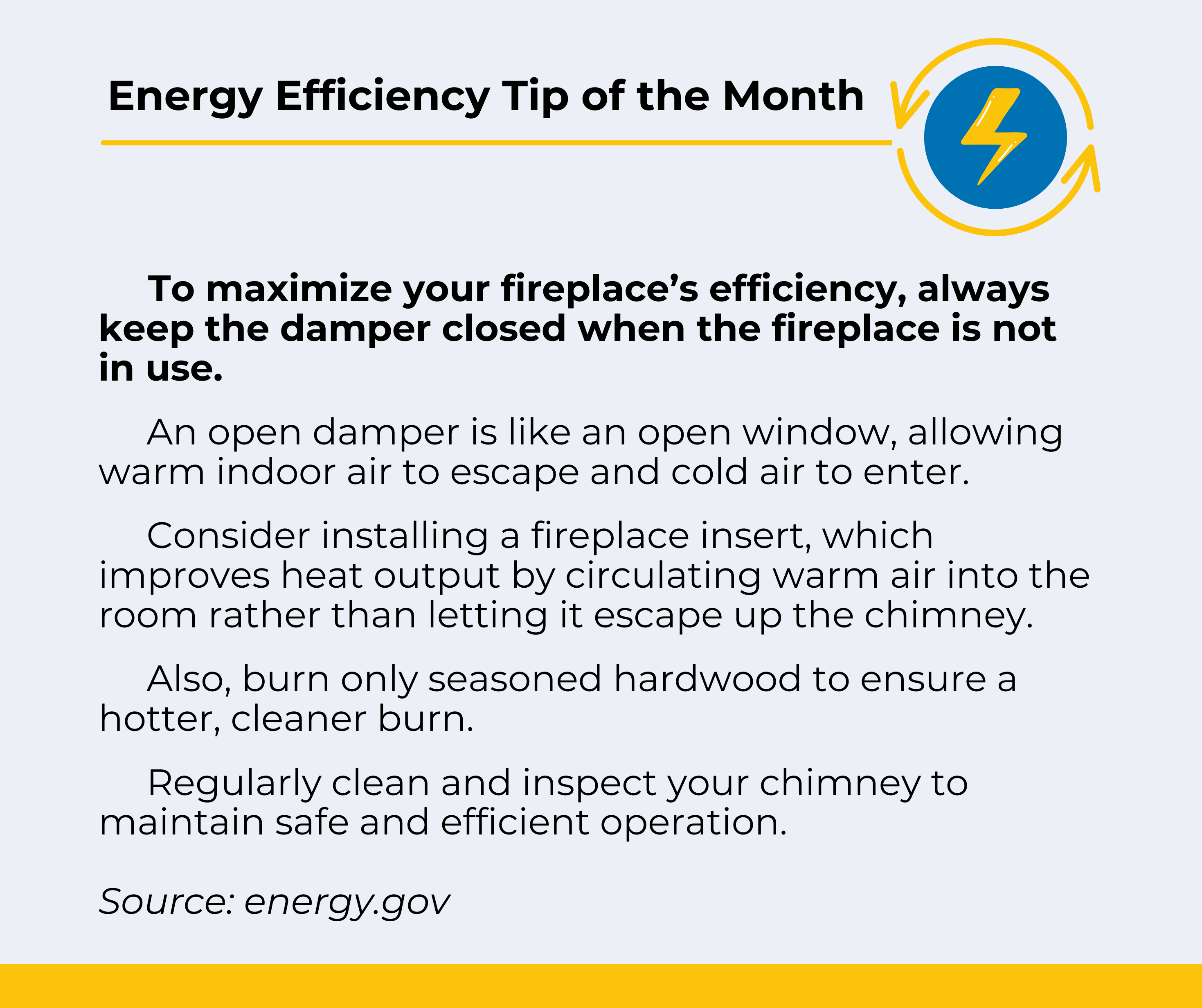 Energy Efficiency Tip of the Month